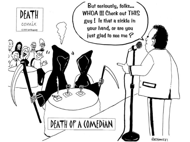 Artist Jeff Brogowski. 'Death Comix Comedian' Artwork Image, Created in 2000, Original Comic. #art #artist