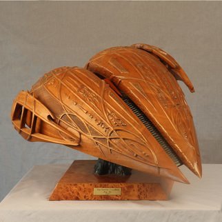 Jerry Cox: 'the human condition', 2007 Wood Sculpture, Religious. Turned and carved mahogany, ebony, basswood and redwood burl. ...