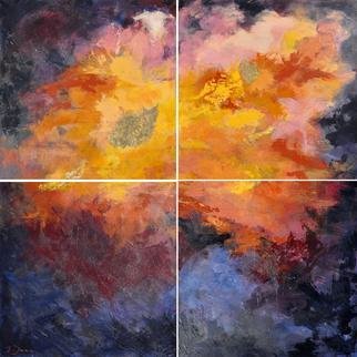 Jessica Dunn: 'The Dreamer', 2013 Acrylic Painting, Abstract.  Quadriptych - abstract ...