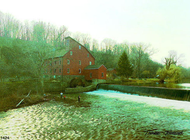 Artist Thomas Jewusiak. 'American Old Mill' Artwork Image, Created in 2007, Original Painting Oil. #art #artist