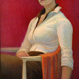 Judith Fritchman: 'Kelsey', 2007 Oil Painting, Portrait. Artist Description:  Kelsey's quiet, discerning gaze can rapidly melt into laughter. . . a most disarming subject! ...
