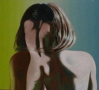 James Gwynne: 'As One', 1998 Oil Painting, Erotic. Transparent superimposed figures as though in a dream...