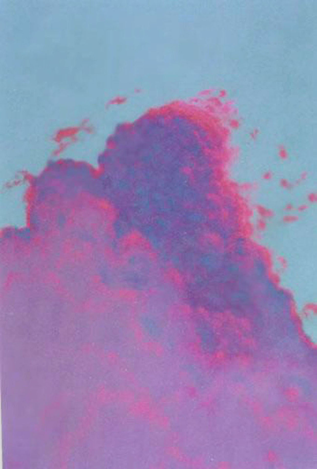James Gwynne: 'Purple Thunder', 1998 Acrylic Painting, Landscape. Purple cloud formation hit with sunsetrays...