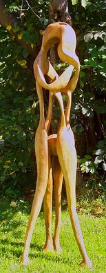 John Clarke: 'conception', 2007 Wood Sculpture, Abstract Figurative. A couple creates new life...
