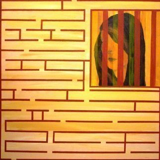 Artist: Jim Lively - Title: Burnt Orange Maze - Medium: Acrylic Painting - Year: 2010