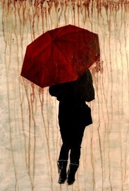 Jim Lively: 'Raining Cabernet', 2013 Acrylic Painting, Surrealism.      Acrylic and Cabernet Sauvignon on canvas. Part of 