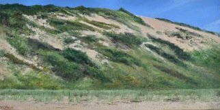 James Morin: 'dune on cape cod', 2021 Oil Painting, Beach. Towering dune rises above a beach...
