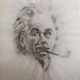 Jose Luis Muoz Rodriguez Artwork Portrait, 1984 Pencil Drawing, Portrait