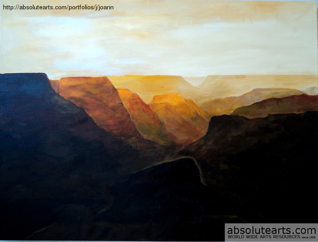 Artist Jo Allebach. 'The Canyon' Artwork Image, Created in 2013, Original Painting Acrylic. #art #artist