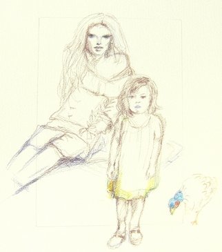 Artist: Joanna Glazer - Title: Children s Paradise - Medium: Pencil Drawing - Year: 2010
