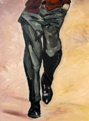 Artist: Joanna Glazer - Title: Man Who Walks - Medium: Acrylic Painting - Year: 2012