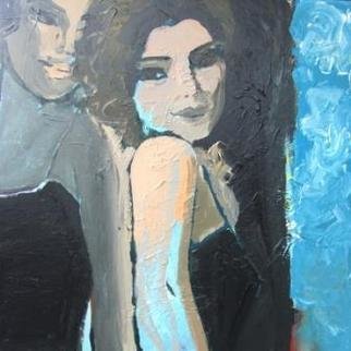 Artist: Joanna Glazer - Title: Performers Before Entering Stage - Medium: Acrylic Painting - Year: 2012