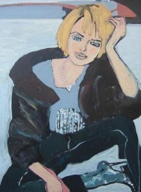 Joanna Glazer: 'Thinker', 2011 Acrylic Painting, Portrait.   Step by Step    ...