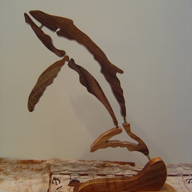 Joel P Heinz Sr.: 'Petroglyph Whale', 2007 Wood Sculpture, Culture. Artist Description:  Petroglyph whale is sculpted from solid Hawaiian Koa wood ...