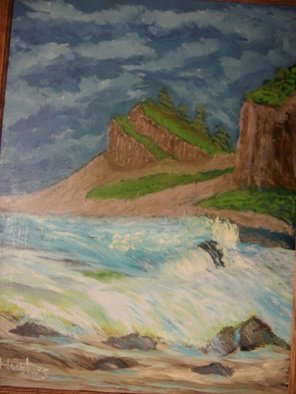 Artist: John Hughes - Title: Angry Mountain River - Medium: Oil Painting - Year: 2016
