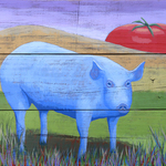 blue pig By John Cielukowski