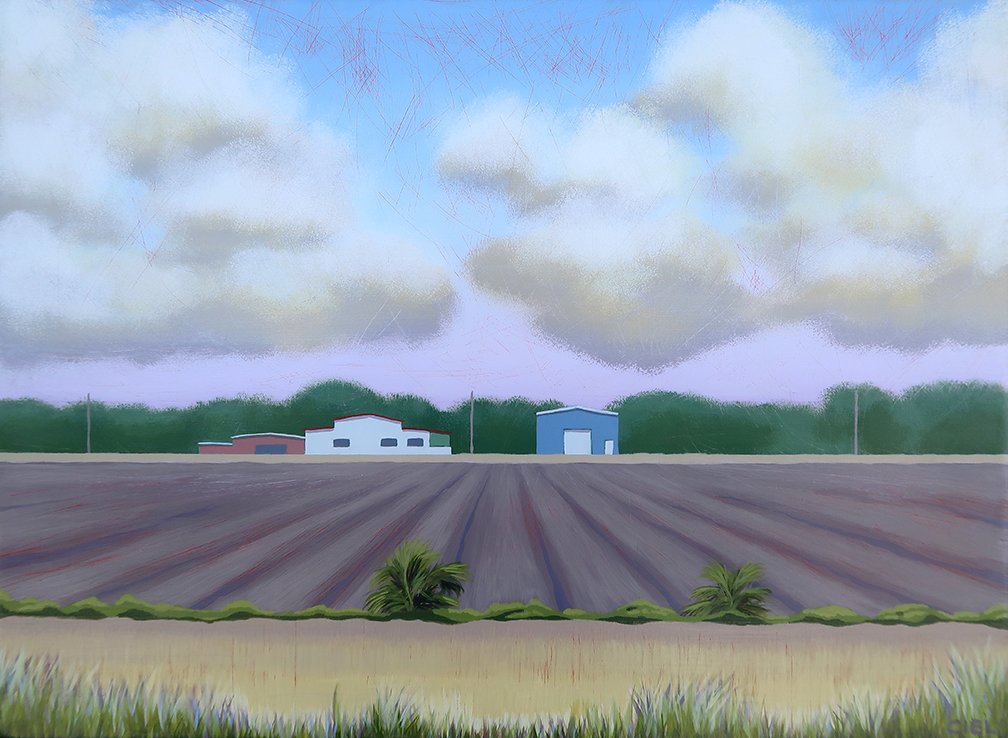 John Cielukowski: 'farm mims florida', 2019 Acrylic Painting, Landscape. Original acrylic painting on a reclaimed wood panel20x 24x 1. 5Finished edges.  Ready to hang. ...