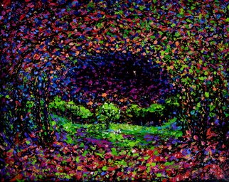 John E Metcalfe: 'Elfin Meadow', 2015 Acrylic Painting, Impressionism.      Florida, Artist, Original, Acrylic, contemporary fauvism, impressionism, expressionism, pointillism, color, light, texture,       ...