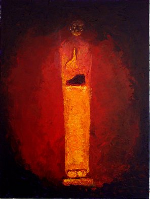 Artist: Juan Carlos Vizcarra - Title: Candlelight Buddha - Medium: Acrylic Painting - Year: 2012