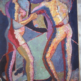 John Powell: 'Ballarena Dialogue', 2009 Oil Painting, Abstract Figurative. Artist Description:  From Dance series ...