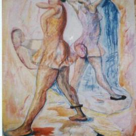 John Powell: 'Ballets', 1997 Mixed Media, Dance. Artist Description: You first must dance in the spirit before you can danceFrom, dance series. . .  Order Giclee Prints on Canvas, sizes22x23US135,15X16US100,11X12US70,16X20US115.  Shipped via FedExpress, same day depending on time of order.  With Certificate of AuthenticityPRICE includes shipping...
