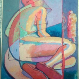 John Powell: 'Trapped in Time', 1990 Oil Painting, Abstract Figurative. Artist Description:  From Series 