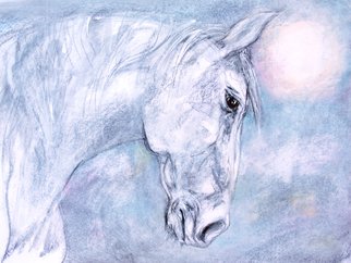 John Sharp: 'dawn horse', 2017 Other Painting, Animals. Horse, Dawn, Charcoal, Acrylic, chalk on paper...