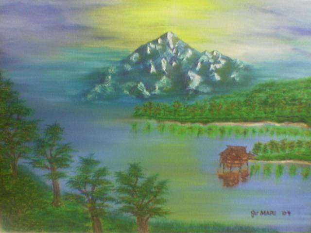 Artist Jo Mari Montesa. 'Mountain 1' Artwork Image, Created in 2004, Original Pastel. #art #artist