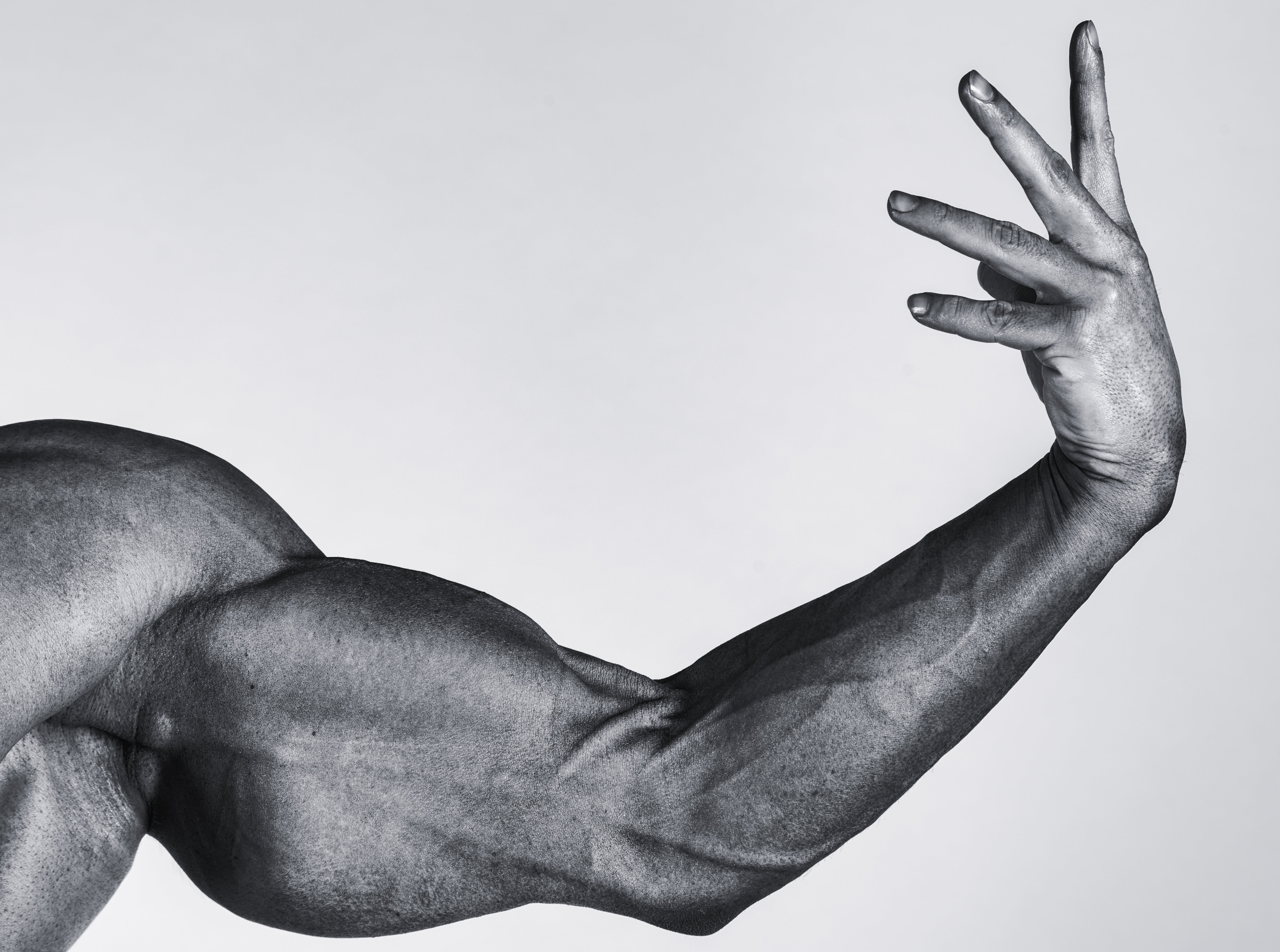 Jonathan O'hora: 'Rip Curl', 2017 Black and White Photograph, Body. bodybuilder, bodybuilding, physique, shape, musculature, muscle, black and white photography...