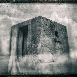Jonathan O'hora: 'bunker lookout', 2017 Mixed Media Photography, Abstract Landscape. Artist Description: World War 2 Lookout post outside Boston, Lincolnshire.ORIGINAL PRINT - Limited Edition of 8 Crafted Prints  ultraHD Photo Print on Fuji Crystal DP II  Each print is cut and dry mounted on white backboard prior to the mounting of a white front mount. This fine art print meets ...