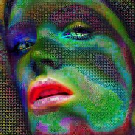 John Lijo: 'Blu Girl Collage', 2014 Collage, Pop. Artist Description:  Blu Girl Collage: Paint on Canvas. Size: 80 H x 60 W x 5 in 