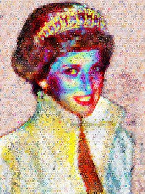 John Lijo: 'Princess Diana Collage', 2010 Collage, People.  