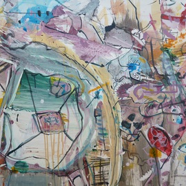 Jonnattan Jonnattan: 'Ojo', 2015 Acrylic Painting, Abstract Figurative. Artist Description:  Informalismo, tachismo, abstracto, contemporA! neo, abstracciA3n, colores, linea, Informality, Tachism, abstract, abstraction, color, line, InformalitA$?t, Tachismus, Abstrakt, Abstraktion, Farbe, Linien, ...