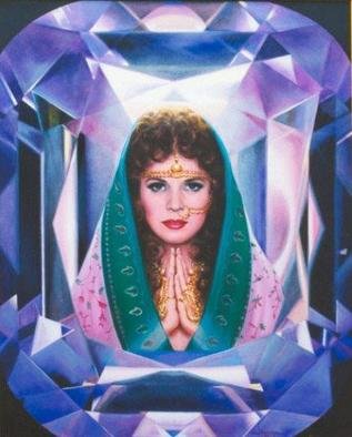 Jorge Leanza: 'Gem  Goddess', 2006 Oil Painting, Meditation. The rare gem with the essence of it' s owner. . . the inter- relationship of  the gem and owner vibrations intermingle. ...