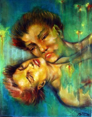 John Biro: 'emotions under', 2009 Oil Painting, Love. oil on canvas...