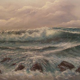 Joseph Porus: 'An Irish Sea', 2003 Oil Painting, Seascape. Artist Description:     Oil on stretched fine vas  can                ...