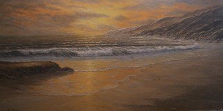 Joseph Porus: 'Cooling Sand', 2002 Oil Painting, Beach.       Oil on fine canvas. Late in the day you can feel the warmth leaving the sand under your feet. . . End of a perfect day. . . start of a perfect night ...