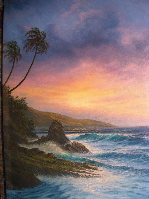 Joseph Porus  'Hawaii Playgound', created in 2007, Original Painting Oil.