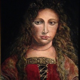 Joseph Porus: 'Julia Medici Lystri', 2016 Oil Painting, Portrait. Artist Description: Oil on linenInspired from the orinial who was a student of Leonardo Da Vinci...