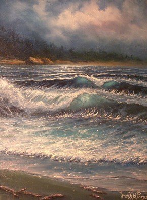 Joseph Porus: 'Northern Exposure', 2002 Oil Painting, Seascape.     Oil on stretched fine linen.               ...