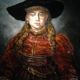 Joseph Porus Artwork Rembrandt Returns, 2016 Oil Painting, Portrait