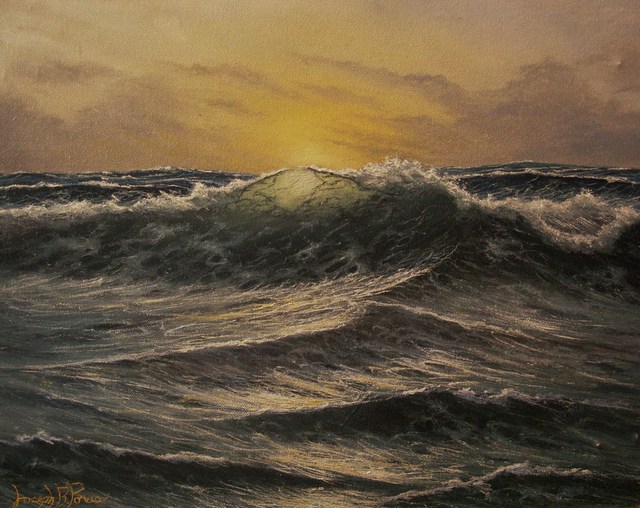 Artist Joseph Porus. 'Rogue Wave' Artwork Image, Created in 1999, Original Painting Oil. #art #artist