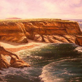 Joseph Porus: 'Sea Cliffs', 2006 Oil Painting, Seascape. Artist Description:   Oil on stretched fine canvas.  ...
