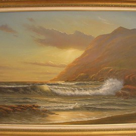 Joseph Porus: 'Soaking It All In', 1991 Oil Painting, Seascape. Artist Description:   Oil on stretched fine canvas.  ...