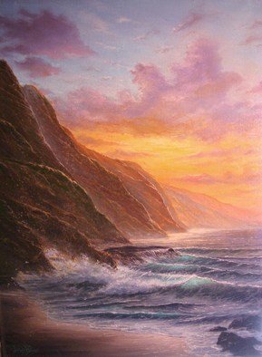 Joseph Porus: 'Sprit of Mahalo', 2005 Oil Painting, Seascape.   Oil on stretched fine vas  can              ...