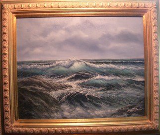 Joseph Porus: 'Storm Brewing', 1998 Oil Painting, Seascape.   Oil on stretched fine canvas            ...