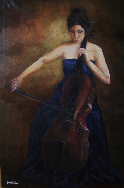 Artist Joseph Porus. 'The Cello Lesson' Artwork Image, Created in 2009, Original Painting Oil. #art #artist