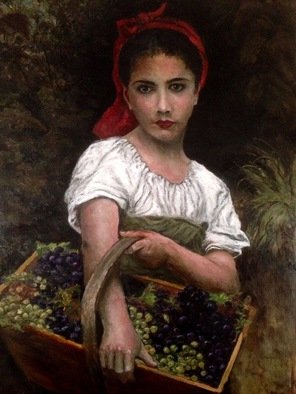 Joseph Porus: 'Vineyard Delights', 2016 Oil Painting, Portrait.                               Oil on linen                                                          ...