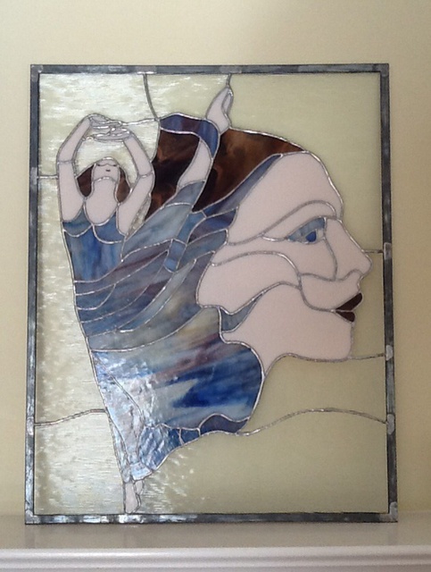 Judit Gabor  'Ballerina', created in 2007, Original Glass Stained.