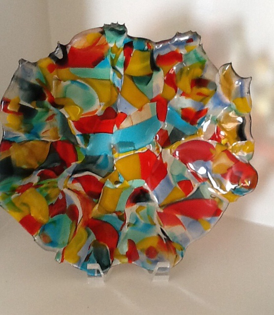 Judit Gabor  'Color My Plate', created in 2009, Original Glass Stained.